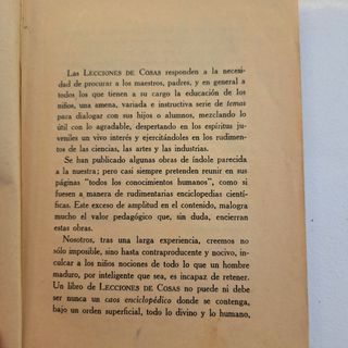Libro antiguo “Lecciones de Cosas" 1940