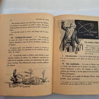Libro antiguo “Lecciones de Cosas" 1940