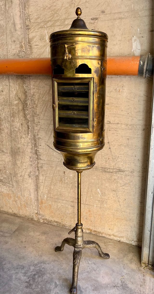 Esterilizador Peluquería Antiguo Latón XIX