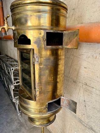 Esterilizador Peluquería Antiguo Latón XIX