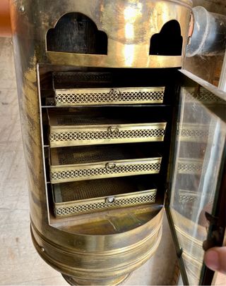 Esterilizador Peluquería Antiguo Latón XIX