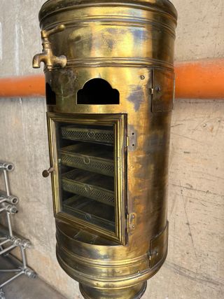 Esterilizador Peluquería Antiguo Latón XIX