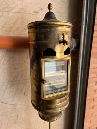 Esterilizador Peluquería Antiguo Latón XIX