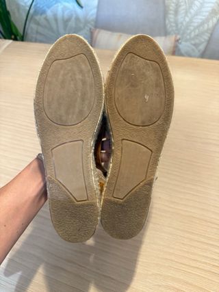 Sandalias Mango Piel Esparto Marrón