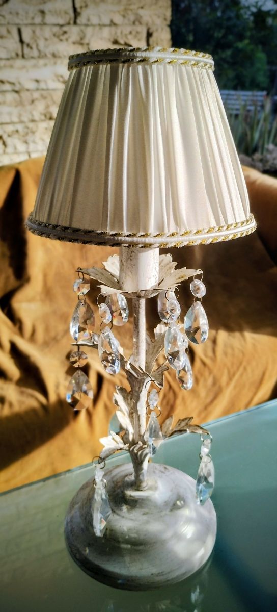 Paralume vintage oro e bianco