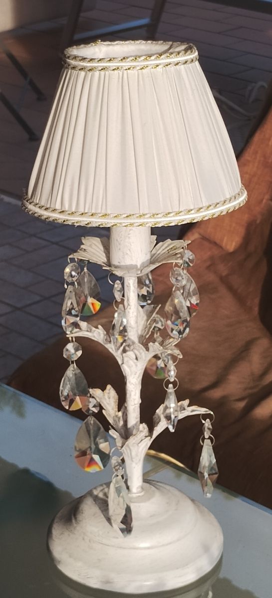 Paralume vintage oro e bianco