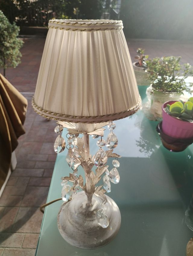 Paralume vintage oro e bianco