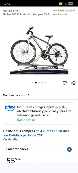 Portabicicletas Techo automovil,Fischer.