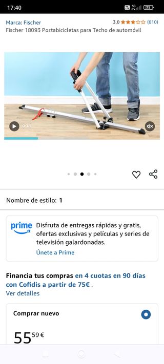 Portabicicletas Techo automovil,Fischer.