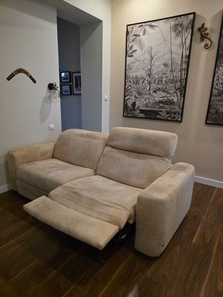 Sofá Natuzzi Relax Beige Tejido Antimanchas