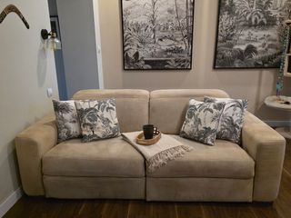 Sofá Natuzzi Relax Beige Tejido Antimanchas