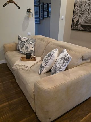 Sofá Natuzzi Relax Beige Tejido Antimanchas