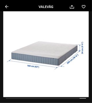 Cama blanca + colchon + cabecero 160x200