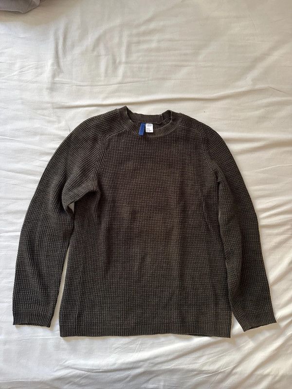 Maglioncino in cotone HM da uomo verde scuro