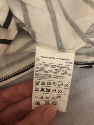 Maglietta Benetton bambina a righe