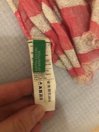 Sciarpa Benetton bambina righe rosa