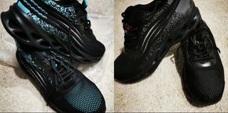 Zapatos de seguridad negros y azules