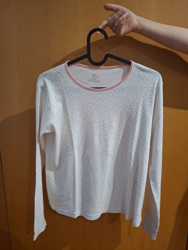 Pijama Menina Branco/Rosa