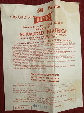 Periódico Filatélico Filafer's - Catálogo 1971