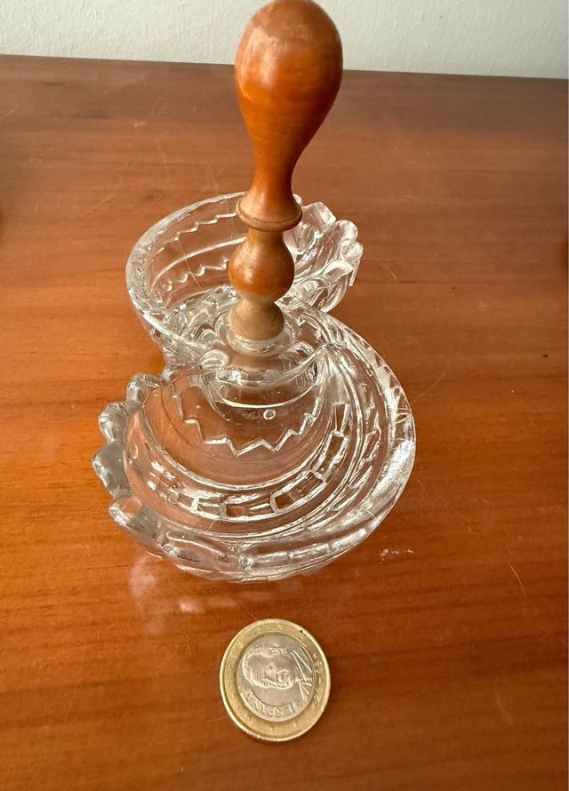 Salero y pimentero antiguo de cristal