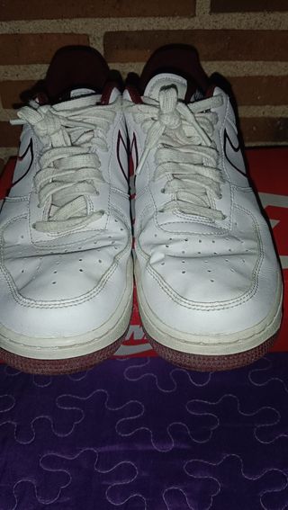 Nike Air Force 1 Low Cuero Rojo Equipo Blanco