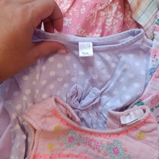 Lote Ropa Bebé Niña Vestidos talla 6 y talla 9
