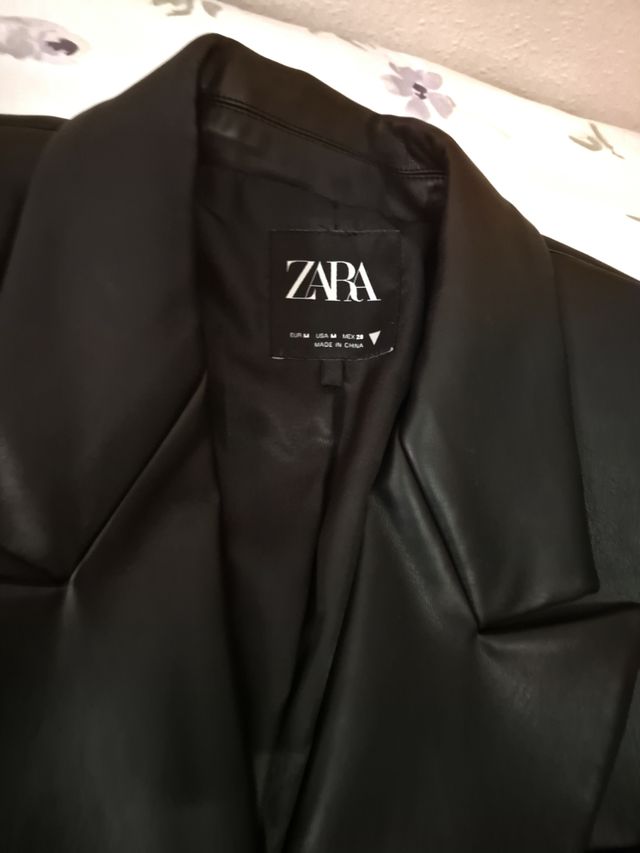 Blazer Negro Zara Doble Botonadura