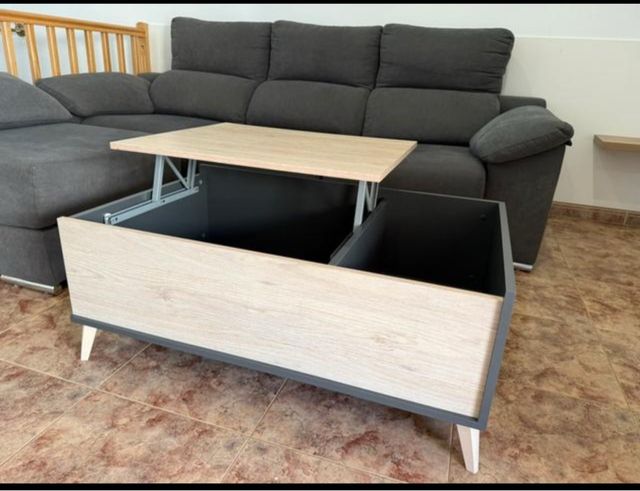 Mesa centro elevable Tuco - Almacenaje