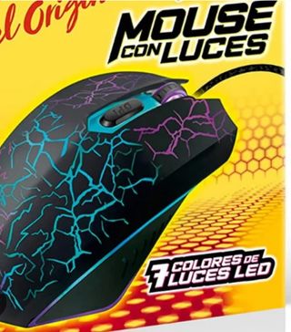Ratón con 7 luces led para ordenador
