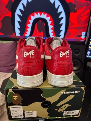 BAPE Bapesta Rosse Bianche