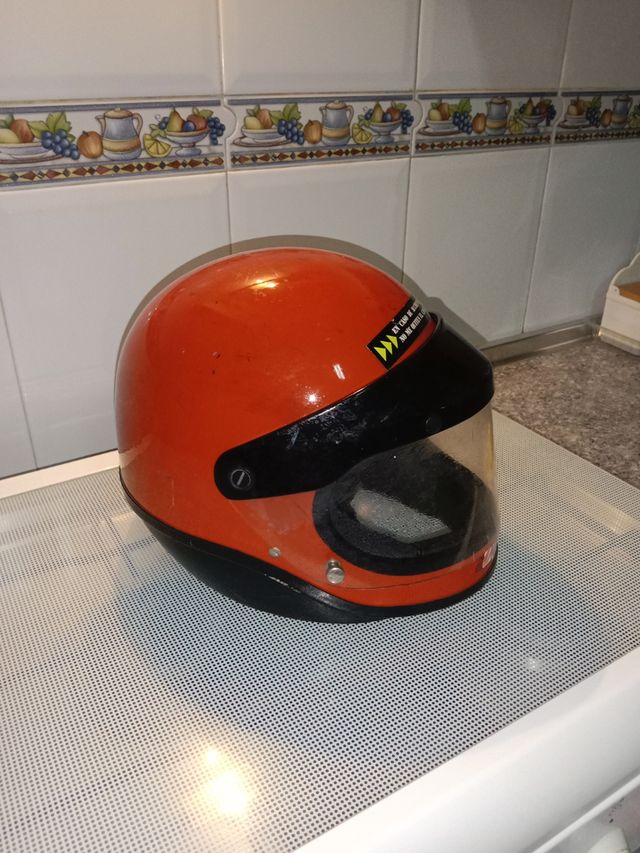 Casco Moto Vintage Shoei Rojo Modelo S-20 Año 1979