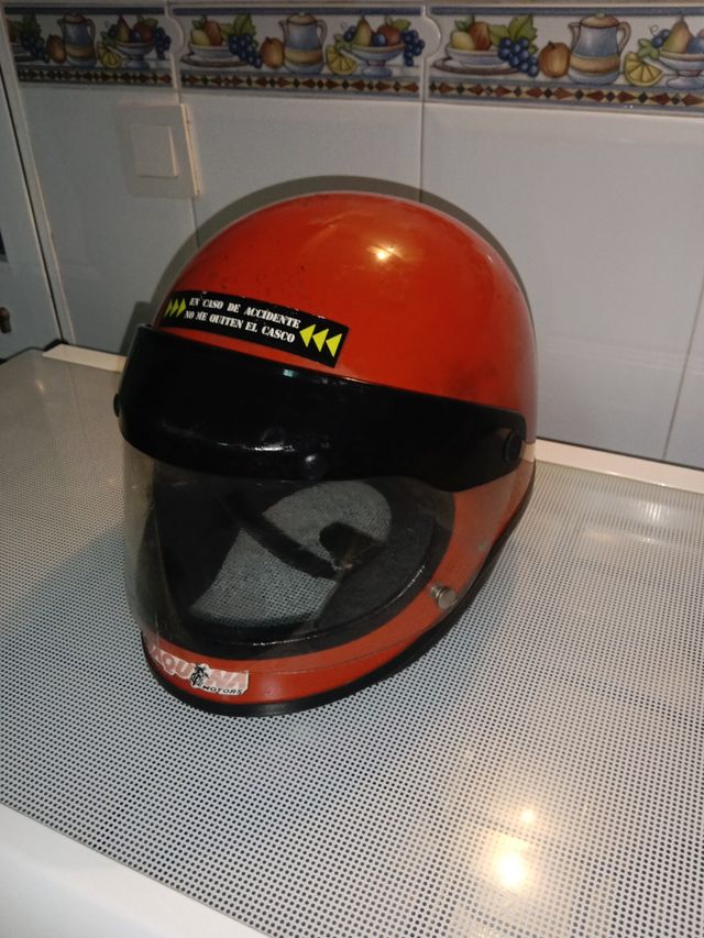 Casco Moto Vintage Shoei Rojo Modelo S-20 Año 1979