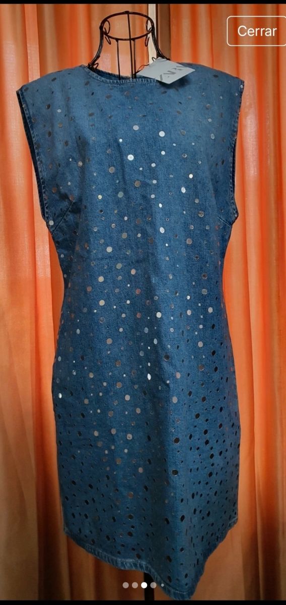 Vestido Denim Zara con Espejos