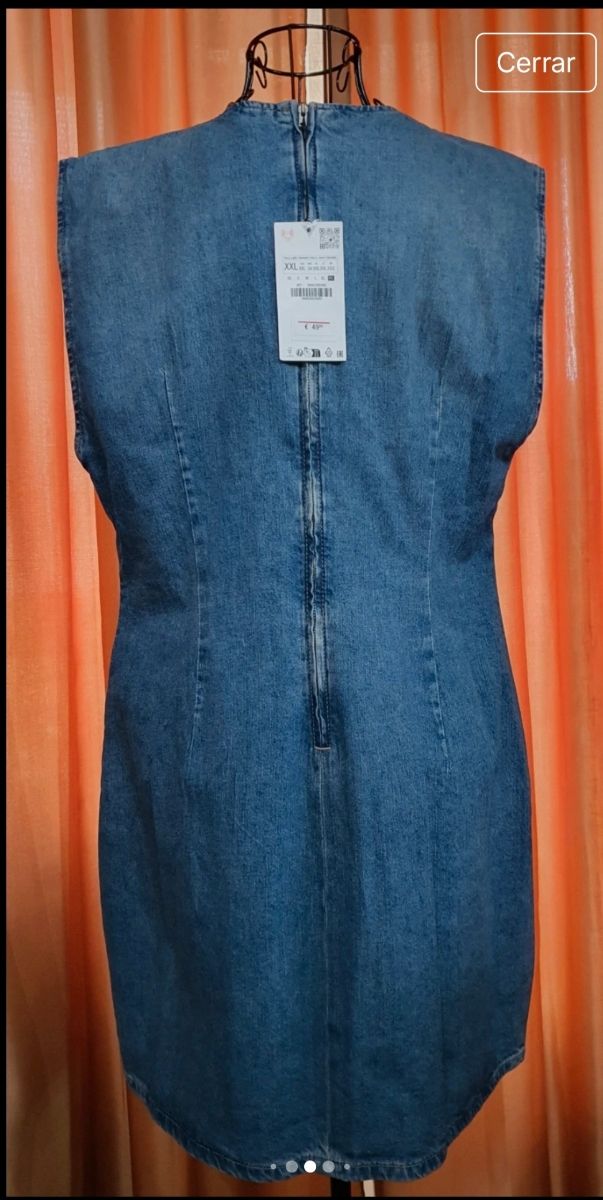 Vestido Denim Zara con Espejos