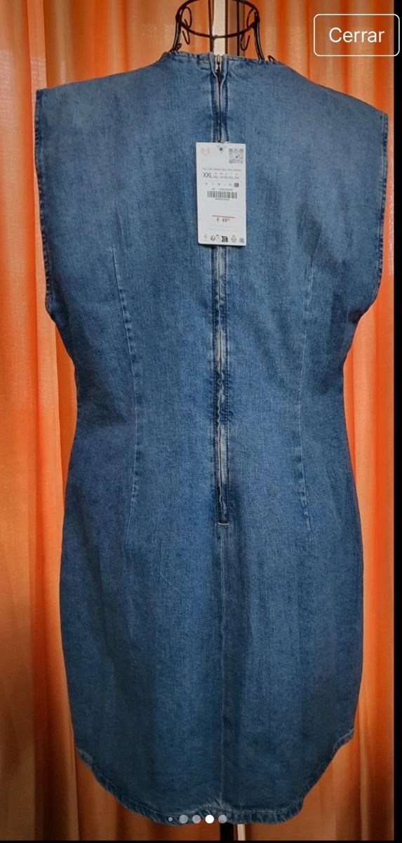 Vestido Denim Zara con Espejos