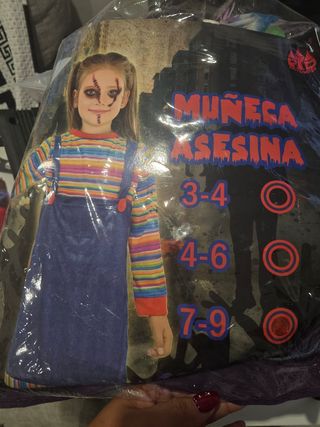 Disfraz Muñeca Asesina Talla 7-9