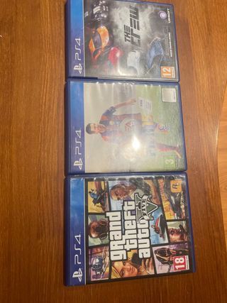 Juegos PS4: The Crew, FIFA 15, GTA V