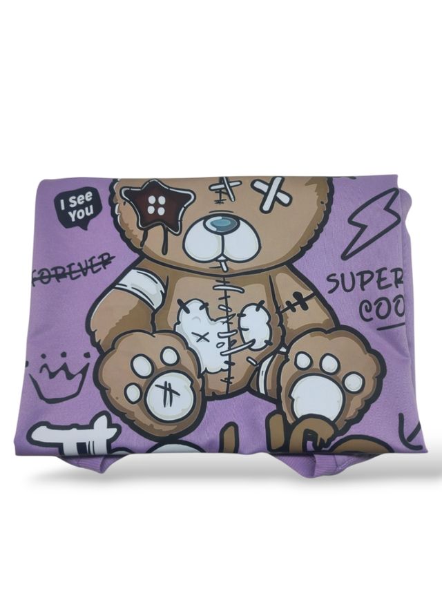 Camiseta hombre The Life oso letras morado | Urban