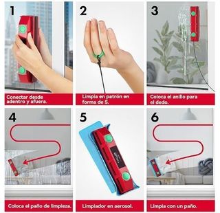 Limpia ambos lados de las ventanas a la vez.