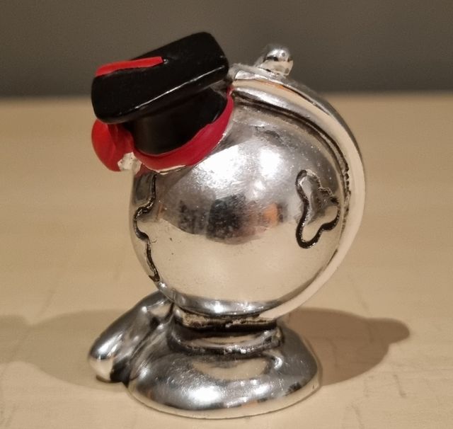 Mappamondo Laurea Resina Argentata