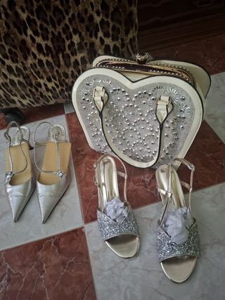 Conjunto Bolso Corazón y Zapatos Fiesta