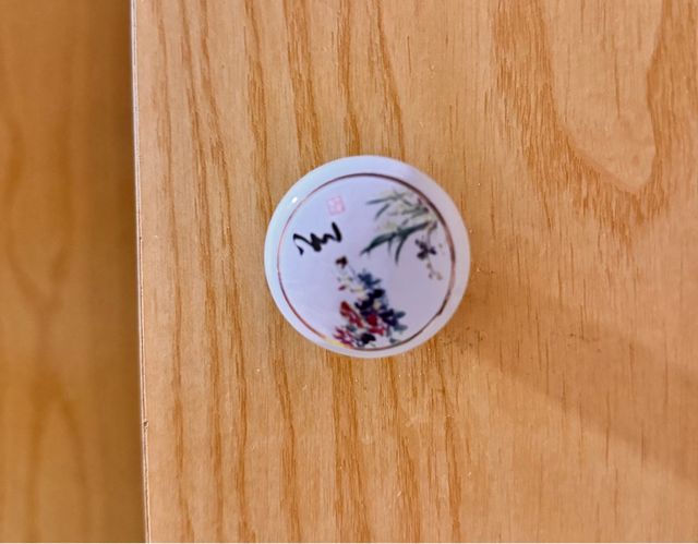 Pomos de porcelana con diseño floral, 2,5 cm miden