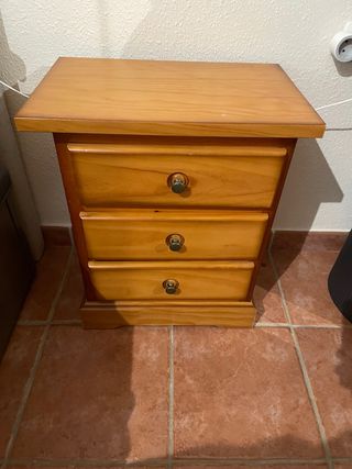 2 Mesitas de Noche Madera Estilo Provenzal