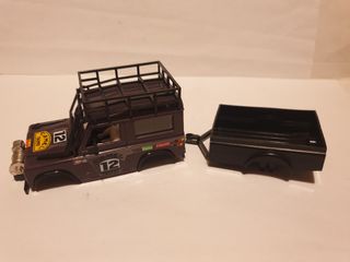 Scalextric carrocería Land Rover Lila con remolque