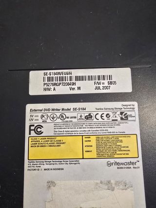 Grabadora DVD Externa Samsung Writemaster