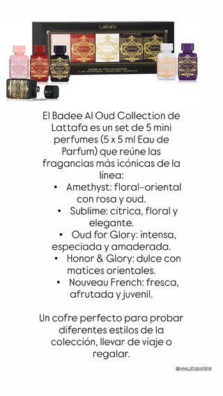 Mini set di profumi della collezione Lattafa Bade Al Oud