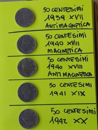 Monete 50 Centesimi 1939-1942