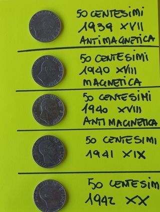 Monete 50 Centesimi 1939-1942