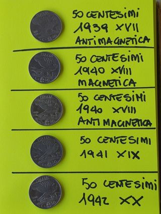Monete 50 Centesimi 1939-1942