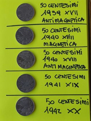 Monete 50 Centesimi 1939-1942